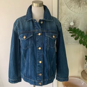 NWT $155 MICHAEL KORS Women's Blue Denim Jean Jacket size L